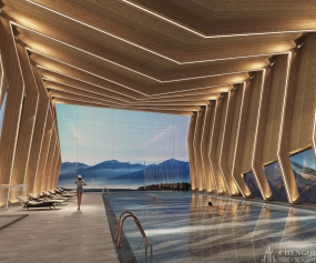 游泳館空間設計布局圖,游泳館空間設計案例圖