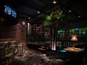 燒烤店內裝修效果圖