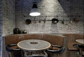 高檔火鍋店門面室內裝飾裝修效果圖片