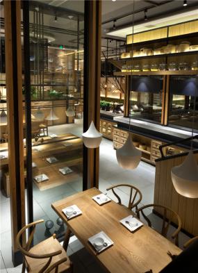 湘菜飯店室內大理石地磚裝修效果圖片