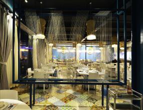 火鍋店門面包間室內餐桌椅子裝修效果圖片欣賞