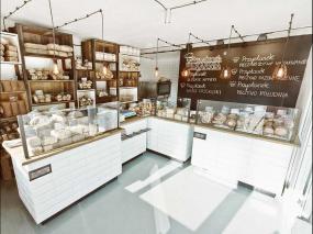 蛋糕店室內展示柜裝修效果圖片