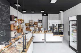 蛋糕店門面室內裝修實景圖片