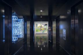 現代簡約風格辦公室走廊吊頂效果圖片