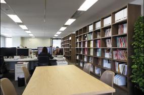 員工辦公室書柜裝飾設計效果圖2018圖片