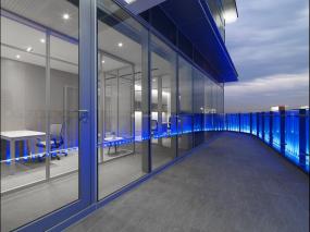 簡約辦公室辦公玻璃隔斷裝修設計圖片