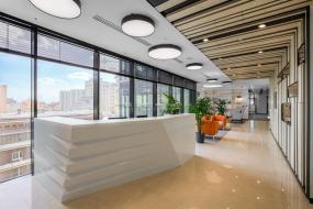 化工企業公司前臺裝潢效果圖