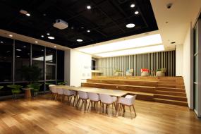 辦公室強化木地板設計與裝修效果圖大全