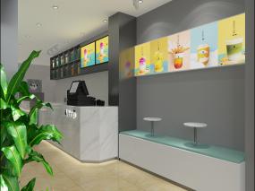 最新創意奶茶店設計裝飾效果圖