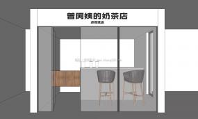創意奶茶店裝飾效果圖