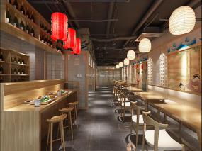 日本壽司料理店設計裝修效果圖