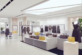 外貿服裝店裝飾設計效果圖片