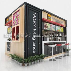 簡約風(fēng)格奶茶店裝修高清圖片