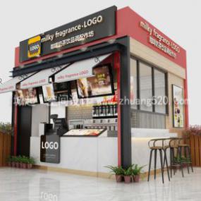 簡(jiǎn)約風(fēng)格奶茶店裝修圖片