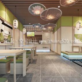 簡約風(fēng)格奶茶店設(shè)計(jì)裝潢圖片