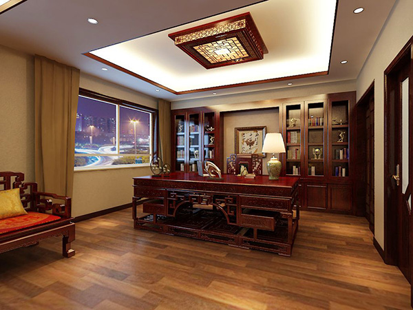 中式<a href=http://www.bodalipin.cn/pictrue/bgs target=_blank class=infotextkey>辦公室裝修效果圖</a>片